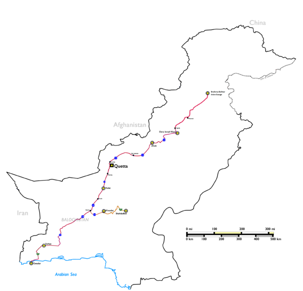 CPEC Western Alignment Project With Pakistan In Road Network