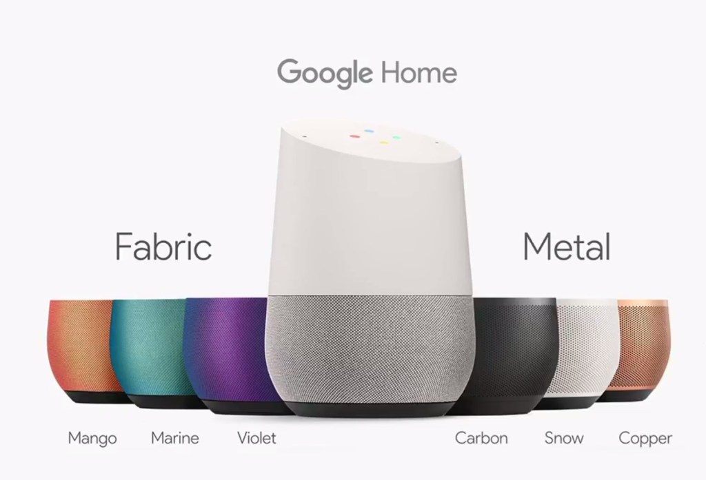 In how many colors Google Home is available