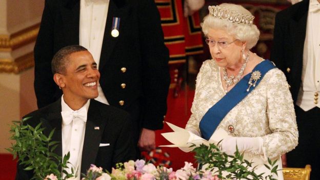 The Queen welcomed President Barack Obama to Buckingham Palace in 2011
