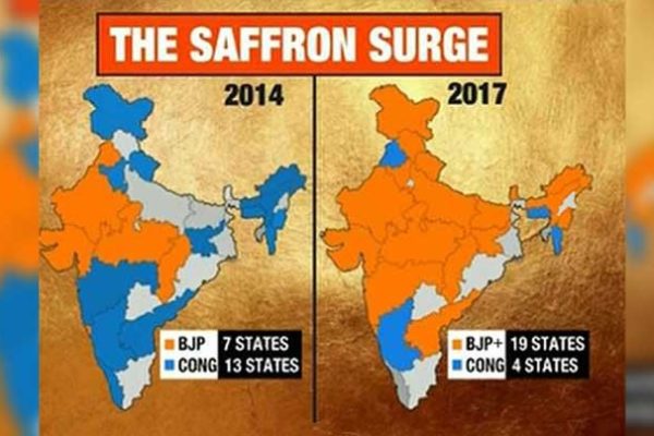 BJP Won in Himachal and Gujrat now ruling 19 states in India